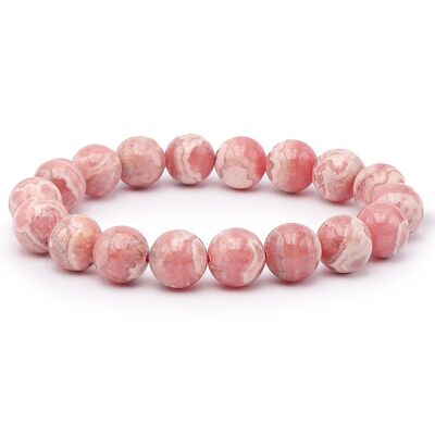 Bracelet Boule 12mm Rhodochrosite Argentine A+ (11-12mm)