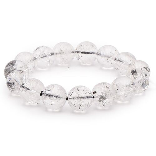 Bracelet Boule 14mm Cristal Herkimer AA (13.5-14.5mm)