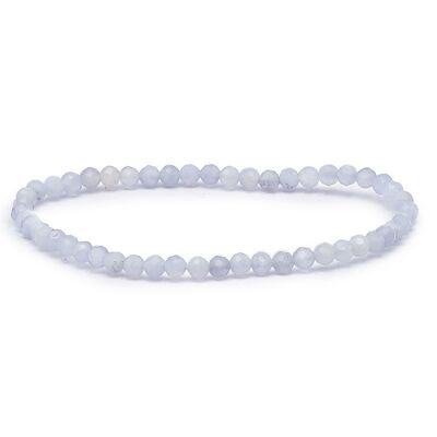 Faceted Bracelet 03mm Blue Chalcedony A