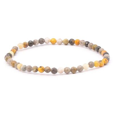 Brazalete Facetado 04mm Jasper Bumblebee A+