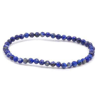 Faceted Bracelet 04mm Lapis Lazuli A+