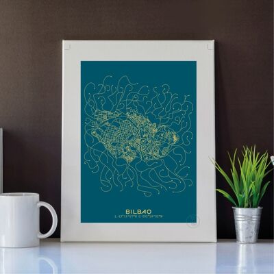 Blaue Bilbao Karte