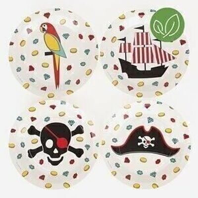 8 Paper plates: pirates