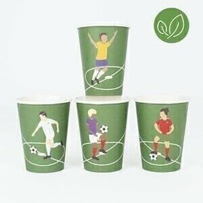 8 Paper cups: football