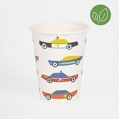 8 Paper cups: cars