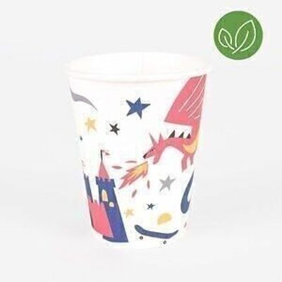 8 Paper cups: knight