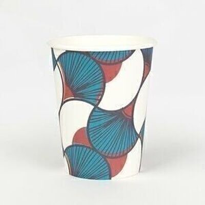 8 cardboard cups: wax