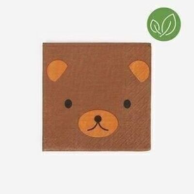 20 Paper napkins: mini forest animals