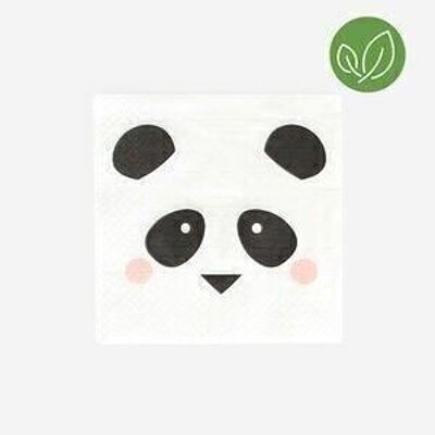 20 Serviettes en papier : mini panda