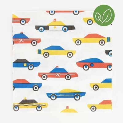 20 Servilletas de papel: coches