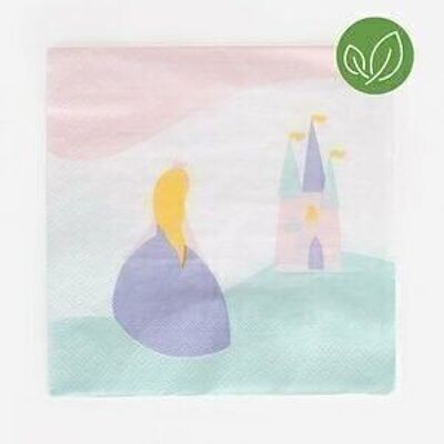 20 Paper napkins: pastel princess