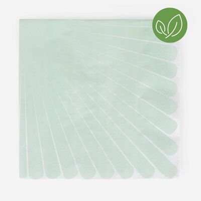20 Serviettes en papier : vert menthe