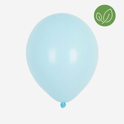 10 Luftballons: Pastellblau