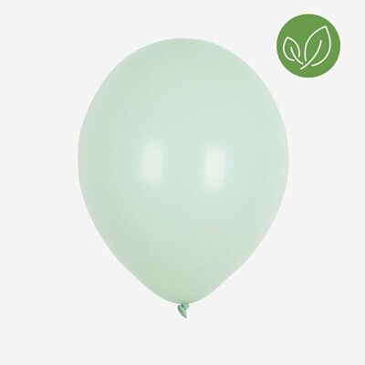 10 globos: verde almendra