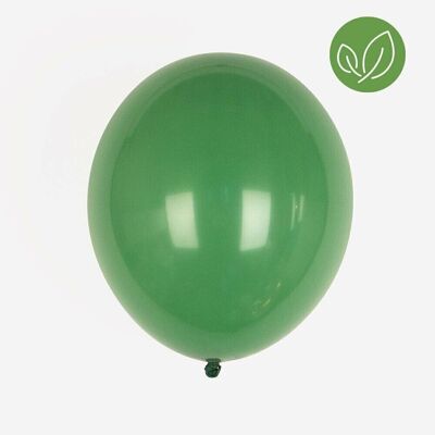 10 globos: verde oscuro