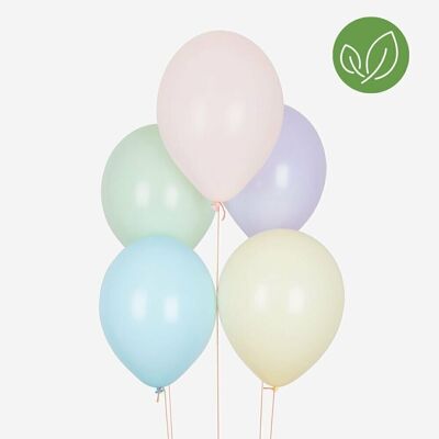 10 Luftballons: Pastellmischung