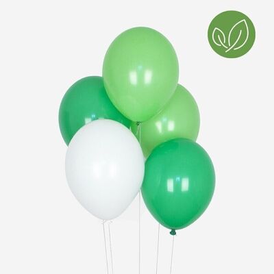 10 globos: trío verde