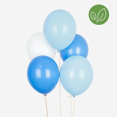 10 Luftballons: blaues Trio