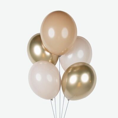 10 Luftballons: goldene Mischung
