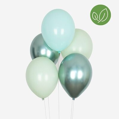 10 Luftballons: grüne Mischung