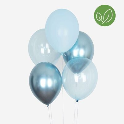 10 Luftballons: blaue Mischung
