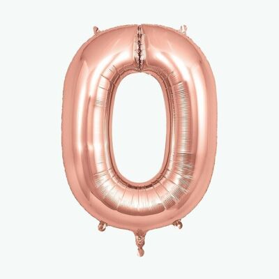 Rose gold number balloon: number 0