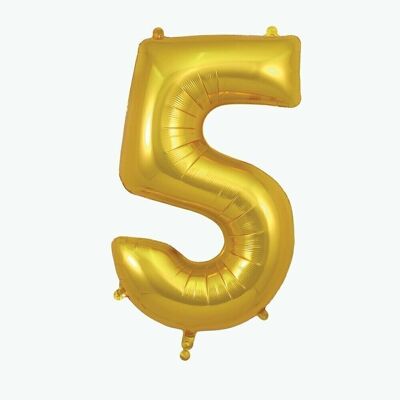 Golden number balloon: number 5