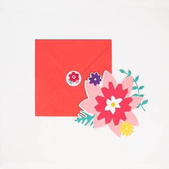 8 Cartons d'invitation : fleurs 2