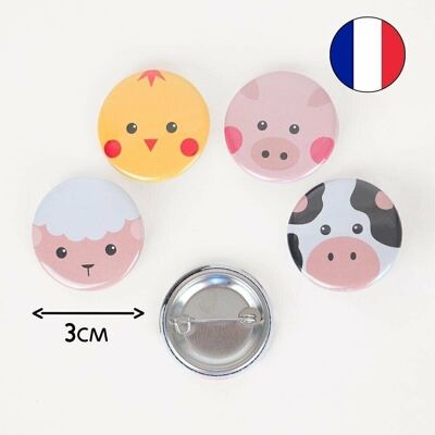 Badge: mini farm animals