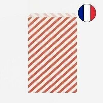 10 paper pockets: red stripes