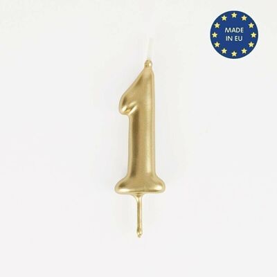 Golden number candle: number 1