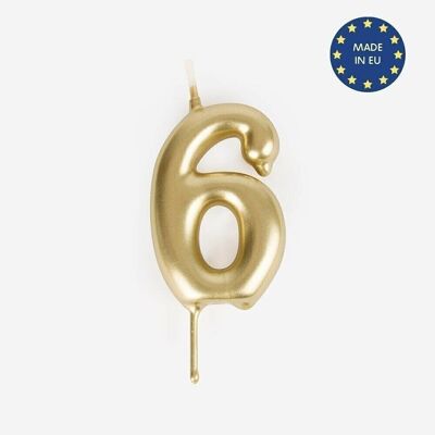 Golden number candle: number 6