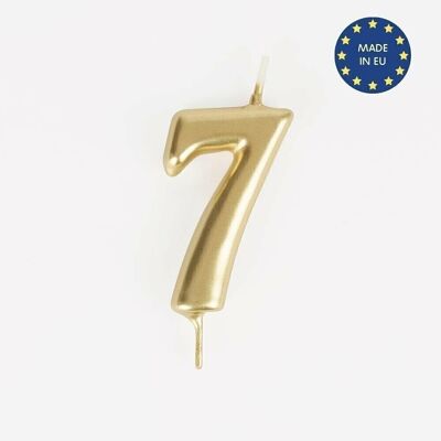 Candela con numero d'oro: numero 7