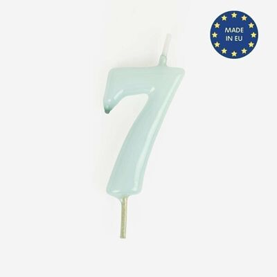 Blue number candle: number 7