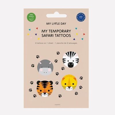 8 Temporary tattoos: safari animals