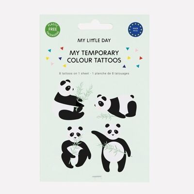 8 Tatuajes temporales: panda