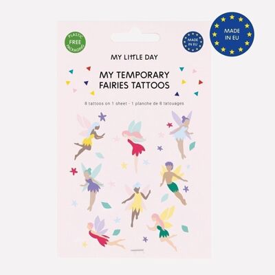 Sheet of 8 fairy tattoos