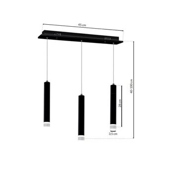 Suspension Milagro Carbon5W LED Noir 2 8