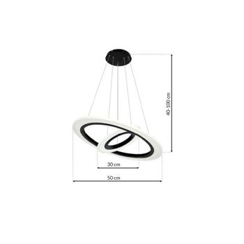 Milagro Suspension Cosmo 36W LED Noir 8
