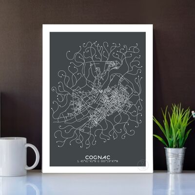 Mapa de Cognac Noir