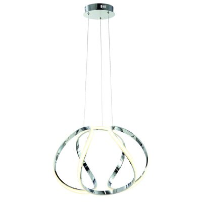 Milagro Pendant Lamp Globe 50W LED Chrome