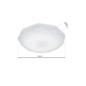 Milagro Plafonnier Hex 16W LED Blanc 6