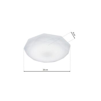 Milagro Plafonnier Hex 12W LED Blanc 6