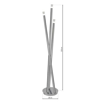 Milagro Lampadaire Ice 9W LED Chrome 7