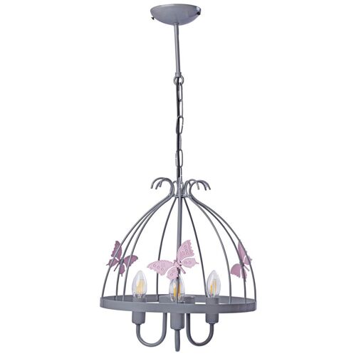 Milagro Chandelier Kago Grey and Pink