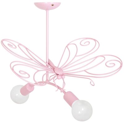 Lampadario Milagro Motyl 2 Rosa