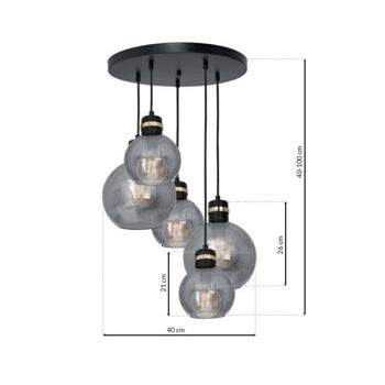 Milagro Suspension Omega Noir/Cercle Or 6