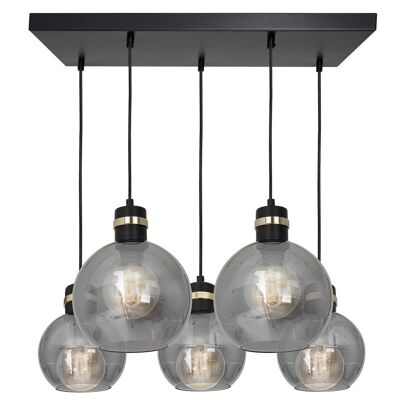 Milagro Pendant Lamp Omega Black /Gold Rectangle