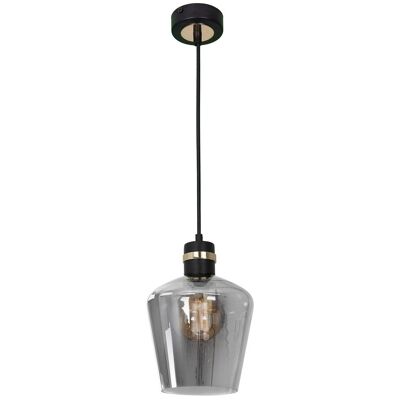 Milagro Lámpara Colgante Palmira Negro/Oro 60W