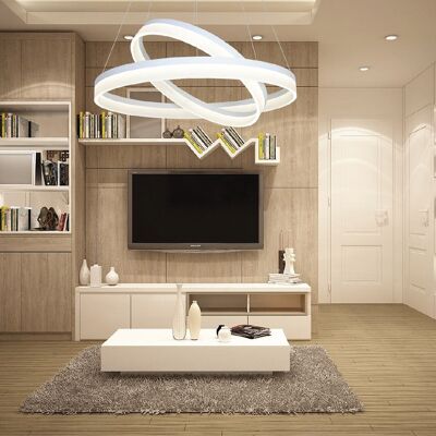 Milagro Pendant Lamp Ring 60W LED + Remote White